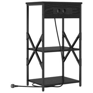 vidaXL Cabinet de chevet Chêne noir 41 x 31 x 76 cm Bois d'ingénierie