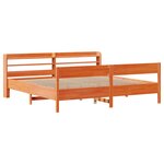 vidaXL Cadre de lit sans matelas cire marron 180x200cm bois pin massif