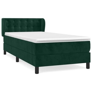 vidaXL Sommier à lattes de lit avec matelas Vert foncé 90x190 cm