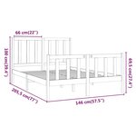 vidaXL Cadre de lit sans matelas 140x190 cm bois de pin massif