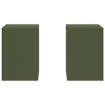 vidaXL Supports de Plantes d'extérieur Pilier 2 Pièces Olive Verte 24x24x35 cm Acier