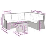 vidaXL Salon de jardin avec coussins 5 Pièces beige résine tressée