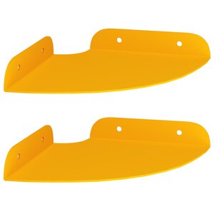 vidaXL Étagère flottante 2 Pièces Jaune moutarde 15 x 15 x 2 cm
