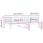 vidaXL Lit de jour 90x200 cm Bois de pin massif