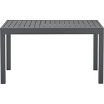 Table de jardin extensible rectangulaire 6-8 personnes - Structure aluminium - 135-270 x 90 x 75 cm - Gris foncé
