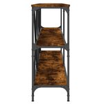 vidaXL Table console chêne fumé 200x30x75 cm bois d'ingénierie et fer