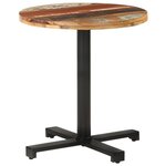 Vidaxl table de bistro ronde ø70x75 cm bois de récupération massif