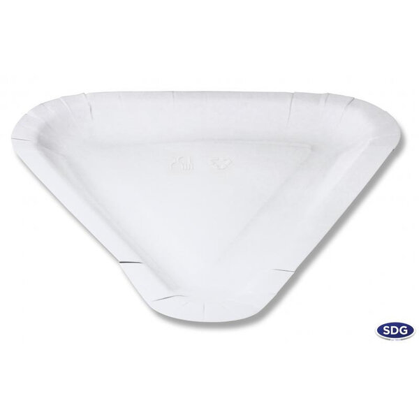 Assiette triangulaire carton 1/4 de pizza - sdg - lot de 500 -  - carton