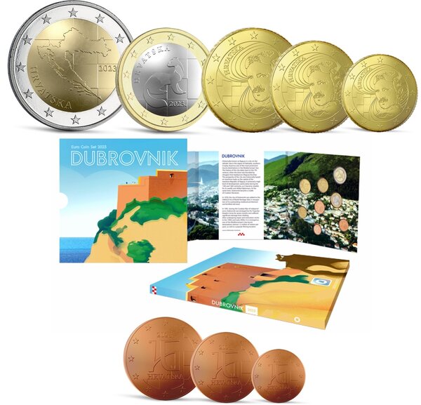 Coffret série euro BU Croatie 2023 (Dubrovnik)