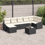 vidaXL Ensemble de salle à manger pour jardin 8 Pièces Marron et Crème