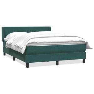 vidaXL Sommier à lattes de lit et matelas vert foncé 160x210cm velours