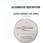 Blister de 1 pile bouton lithium CR2016  3V ANSMANN