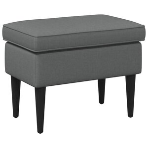 vidaXL Pouf Gris foncé 55 x 35 x 41 cm Tissu