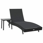 vidaXL Transat 2 pc polyrotin Noir