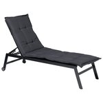 Madison coussin de chaise longue panama 200x60 cm gris