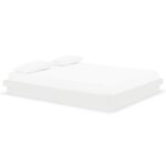 vidaXL Cadre de lit blanc bois massif 160x200 cm