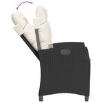 vidaXL Ensemble à manger de jardin coussins 7Pièces Noir Résine tressée