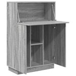 vidaXL Bureau d'écriture Gris Sonoma Gris Bois d'ingénierie Grand