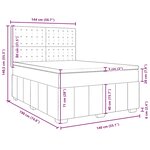 vidaXL Sommier à lattes de lit avec matelas Crème 140x190 cm Tissu