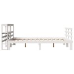 vidaXL Cadre de lit avec tête de lit sans matelas blanc 120x200 cm