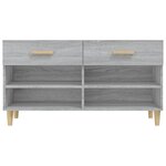 vidaXL Meuble à chaussures Sonoma gris 102x35x55 cm Bois d'ingénierie