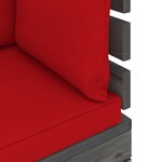vidaXL Salon palette de jardin 5 Pièces avec coussins Bois de pin massif