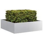 vidaXL Jardinière 100x100x30 cm acier galvanisé
