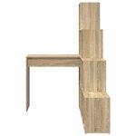 vidaXL Bureau d'angle Chêne sonoma 101.5 x 149.5 x 149.5 cm