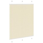 vidaXL Store plissé crème 110x100cm largeur du tissu 109 4cm polyester
