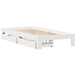 vidaXL Cadre de lit sans matelas blanc 75x190 cm bois de pin massif
