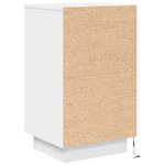 vidaXL Table de chevet avec lumières LED blanc 38x34x65 cm