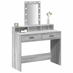 vidaXL Table de Toilette Gris 100 x 41 x 140 cm Bois d'ingénierie