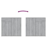 vidaXL Buffet Sonoma gris 80x36x75 cm Bois d'ingénierie