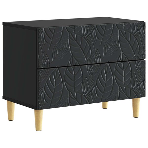 vidaXL Table de chevet Noir 62 x 34 5 x 48 cm Bois d'ingénierie