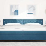 vidaXL Tête de Lit LED Argyle Bleu foncé 100 cm Velours
