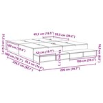 vidaXL Cadre de lit avec rangement Blanc 236.5 x 200 x 31.5 cm