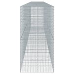 vidaXL Panier gabion avec couvercle 900x100x200 cm fer galvanisé