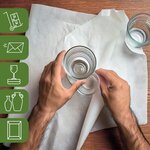 Pack and Move - Lot 100 feuilles papier de soie - 32 5 x 60 cm - Blanc - Emballage cadeau décoration anniversaire mariage