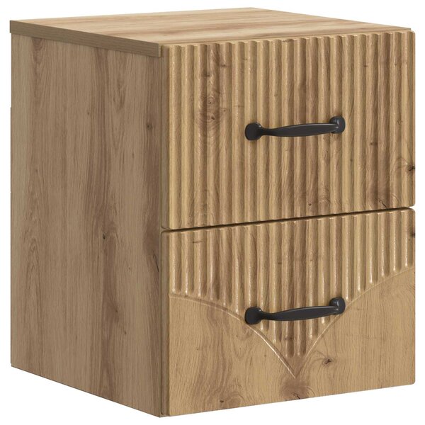 vidaXL Cabinet de chevet mural Chêne artisanal 34 5 x 33 x 40 cm