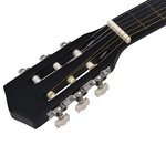 Vidaxl guitare découpée classique occidentale avec 6 cordes noir 38"