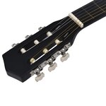 vidaXL Guitare découpée classique occidentale avec 6 cordes Noir 38"