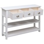 vidaXL Buffet Blanc 108x30x76 cm Bois de Paulownia massif