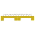vidaXL Lit de jour avec lit gigogne jaune 80x200 cm velours
