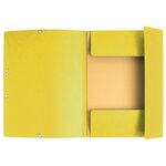 Chemise 3 Rabats À Élastiques Carte Lustrée 400g/m2 - A4 - Jaune Citron - X 25 - Exacompta