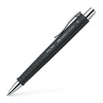 Stylo bille et stylo plume Faber-Castell Poly Pen avec pointe B - Clip métal - Noir