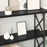 vidaXL Table console Chêne noir 156 x 28 x 80 5 cm Bois d'ingénierie