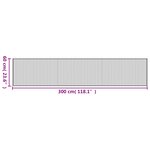 vidaXL Tapis rectangulaire gris 60x300 cm bambou