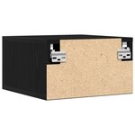 vidaXL Cabinets de chevet 2 Pièces Mur noir chêne 35x35x20 cm