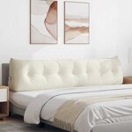 vidaXL Coussin de Dos Crème 200 x 24 x 50 cm Velours