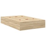 vidaXL Cadre de lit de rangement en chêne Sonoma 120 x 190 cm
